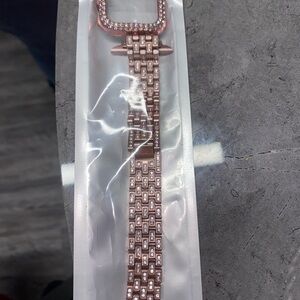Rose Gold Watch Band with Rhinestones 40mm